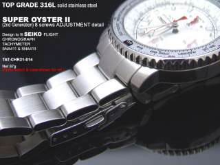 Super Oyster Type II for SEIKO Chronograph SNA411 & SNA413 Band