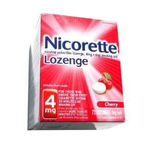  Nicorette Lozenges, 4 Mg, 72 count Box Cherry Flavored Exp 