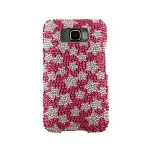  Diamond Protector Phone Cover White Star and Hot Pink For 