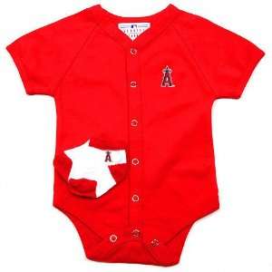 Los Angeles Angels of Anaheim Team Color Newborn/Infant Creeper and 