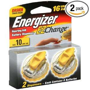 Energizer Zinc Air Hearing Aid with EZ Change Dispenser, Size 10, 16 