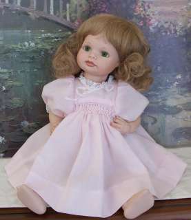 SOFT PINK Smocked Batiste Doll Dress for 14 15 doll  
