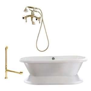   Tub with Wall Mount Faucet Faucet Finish Millennium Brass, Tub Color