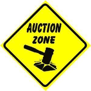  AUCTION ZONE bid sale auctioneer novelty sign
