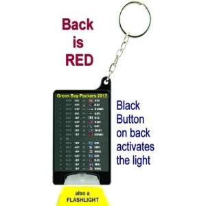  Green Bay Packers 2012 NFL Schedule Flashlight Key Chain 