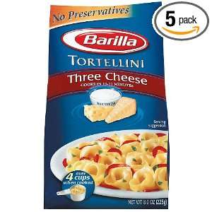 Barilla Three Cheese Tortellini, 8 Ounce (Pack of 5)  