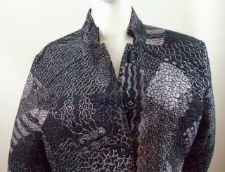   FESTIVE SHIMMER LIZBETA JACKET W/ METALLIC THREADS SIZE 0 4 6  