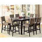 Solid Wood Evious Espresso Finish Counter Height Dining Table Set 