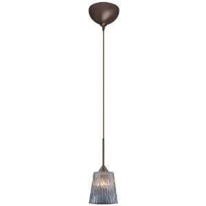   Nico 4 Quick Connect 12V Pendant, Bronze Finish with Clear Stone Glass