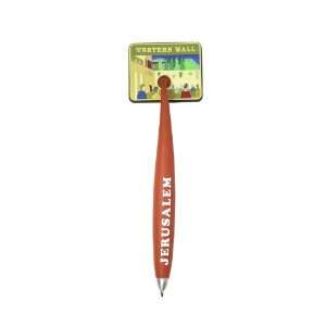  Orange Rubber Kotel Magnet with Pen Attached