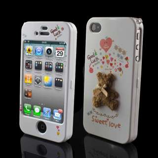 New Cute Bear Hard Front Back Cover Case Skin for Apple iPhone 4 4G 4S 