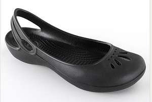 Crocs Thea Slingback Flat Black Size 5 6 7 8 9 10 11  