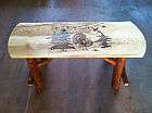 Sassafras Rustic Log 3ft farm park bench Turkey graphic