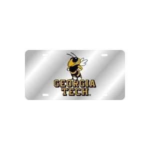   License Plate   LASER COLOR FROST BUZZ/GEORGIA TECH: Sports & Outdoors