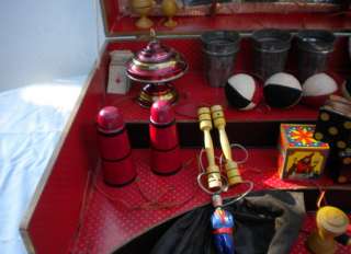 antique magicians box with tricks 19th C. PARIS magic box toys  