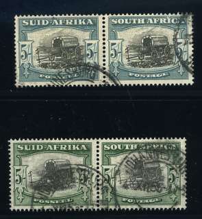 SOUTH AFRICA STAMPS SC #65 66 USED CV $170.00  