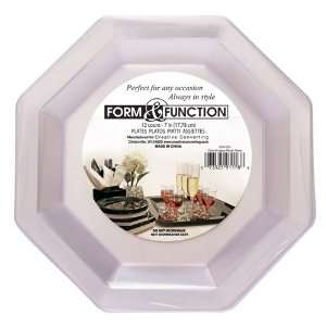 Clear Octagon Plastic Dinner Plates: Toys & Games