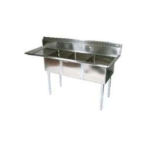 BK Resources BKS 3 1824 14 24* 3 Compartment Stainless Sink 18x24x14 
