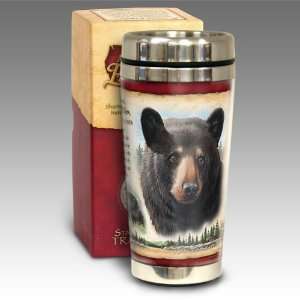 Black Bear Stainless Steel Coffee Mug:  Home & Kitchen