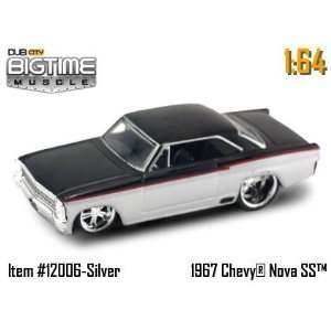  Jada Dub City Big Time Muscle Black and Silver 67 Chevy 