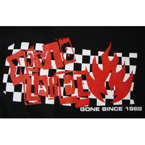  Black Label Skateboards Checkered Logo T Shirt Size Small 
