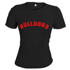    Georgia Bulldogs Black Ladies Stitch T shirt: Sports & Outdoors