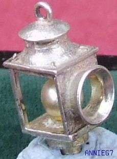 SOLID STERLING SILVER CARRIAGE LAMP CHARM. MADE BY THE MASTER ENGLISH 
