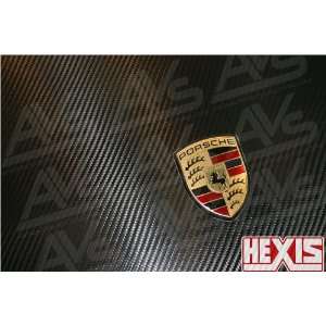 HEXIS Black Carbon Fiber Vinyl Car Wrap Film Sheet 1ft X 1ft (12 x 12 