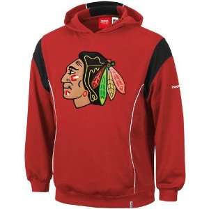  Reebok Chicago Blackhawks Red Showboat Hoody Sweatshirt 