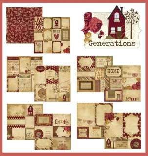 Simple Stories GENERATIONS COLLECTION Journaling Card Element 35p Kit 