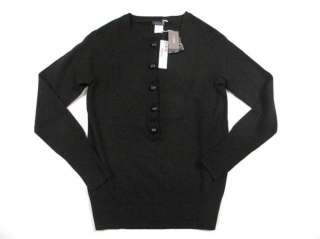 Crew Cashmere Henley in Black Size S  