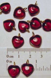   large open brass loop 4mm deep ruby red color made in india no lead