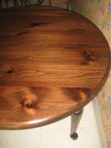Ethan Allen Antiqued Old Tavern Pine 48 Round Extension Thick Top 