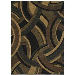  Navy Blue Brown Contemporary Area Rug 5.50 x 7.90.: Home & Kitchen