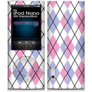  iPod Nano 5G Skin Argyle Pink and Blue Skin and Screen 