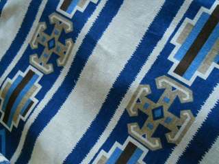 Fabric blue stripe design medium texture cotton  