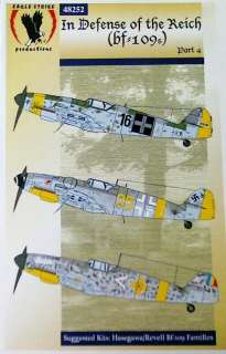 Eagle Strike 1/48 Bf 109s In Defense of the Reich decals 48252  