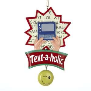   Text A Holic Cell Phone Holiday Ornaments 4.5
