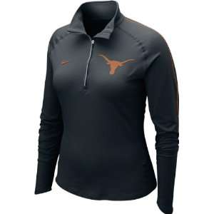 Texas Longhorns Womens Nike Black Dri FIT Element 1/2 Zip Long Sleeve 