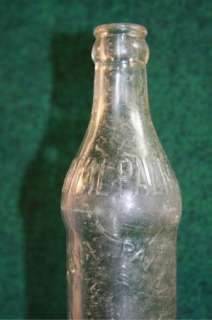 Royal Palm Soda Bottle Embossed Terre Haute Ind 7 3/4  