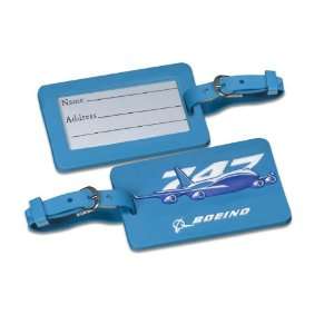  747 PVC Luggage Tag; COLOR: CYAN; SIZE: ONSZ: Office 