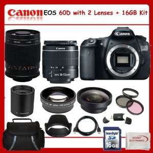  Canon EOS 60D SLR Digital Camera Kit with Canon EF S 18 