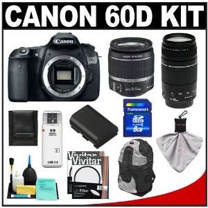  Canon EOS 60D Digital SLR Camera Body with 18 55mm IS & 75 