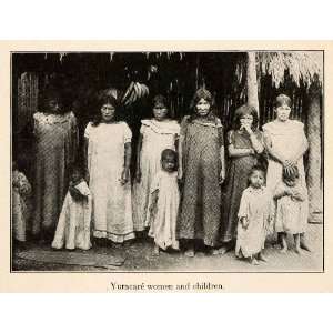  1919 Halftone Print Yuracare Women Children Indigenous Bolivia 