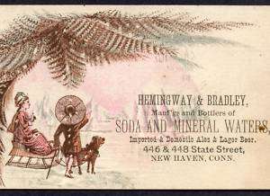 Hemingway & Bradly Soda Mineral Water Beer New Haven CT  