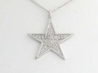 MICHAEL EDWARD 14K WHITE GOLD HOLLYWOOD STAR NECKLACE  