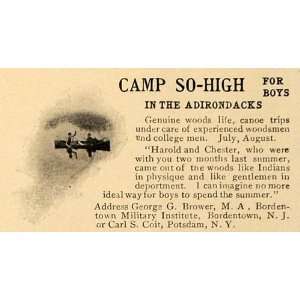  1906 Ad Camp So High Boy Bordentown Military Institute 
