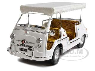 FIAT 600D 600 MULTIPLA OPEN TAXI WHITE 1/18  