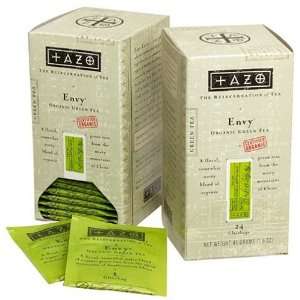Tazo Envy   Organic Green Tea (24 Enveloped Tagged Tea Bags)   Case of 