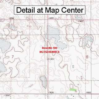  USGS Topographic Quadrangle Map   Bowdle SW, South Dakota 